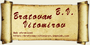 Bratovan Vitomirov vizit kartica